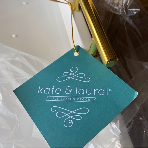 Kate & Laurel White Lipton Decorative Tray Polished Handles 16 x 16” - Picture 9 of 9